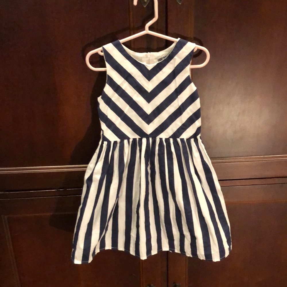 White and Navy Dress